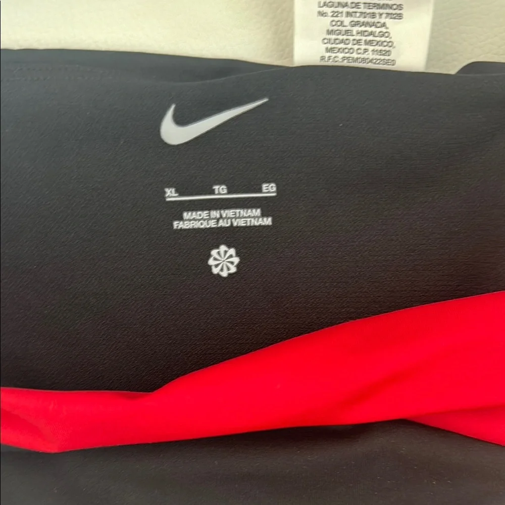 Nike Icon Sneakerkini Asymmetrical Bikini Bottom Black and Red Swimwear